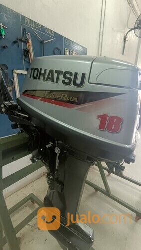 mesin tempel Tohatsu 18pk 18 pk 18hp 18 hp everrun silver outboard nos
