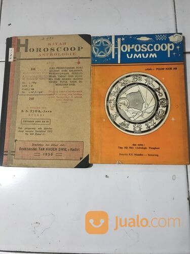 Paket 2 buku Horoskop Astrologie antik&jadul, Tan Khoen Swie, Kediri, 1950