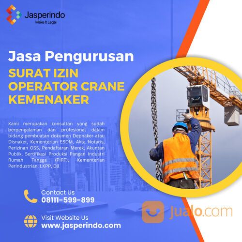 SURAT IZIN OPERATOR CRANE KEMENAKER