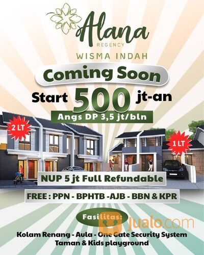 DEKAT MERR RUNGKUT!! Rumah Alana Wisma Indah 500Jtan DP 3,5Jtan BARU!