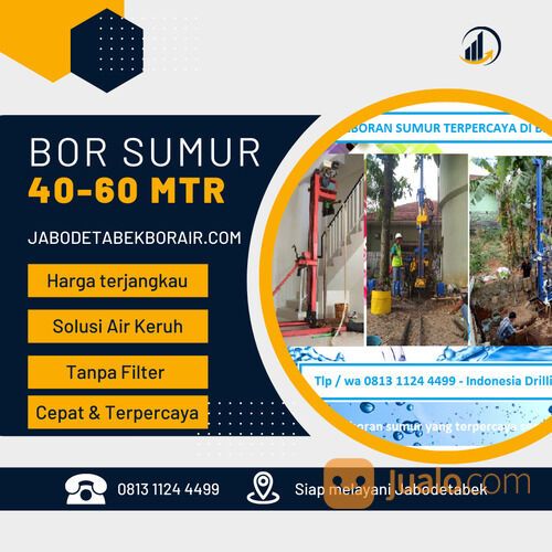 Paket Sumur bor 60 meter, Pipa AW dan Pompa Submersible Di Tangerang