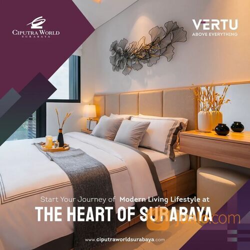 Apartemen Ciputra World Mall Tower Vertu 700Jtan Mewah Full Furnish Connect CW Surabaya