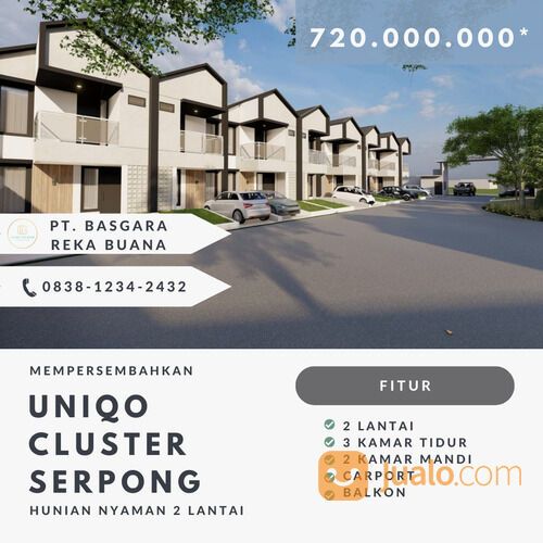 Uniqo Cluster Serpong, Cluster Minimalis di Serpong BSD Dekat Tol BSD Serpong!