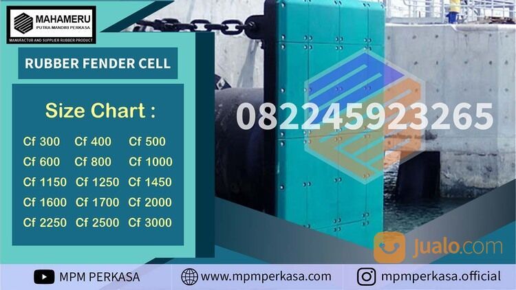 Hubungi 082245923265 Menyediakan Rubber Fender Cell Kapasitas 600 Ton di Semarang Jawa Tengah