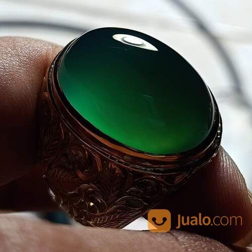 Batu Bacan Doko Giwang HQ BC055 Material Coklat Terbaik Ikatan Perak Kokoh