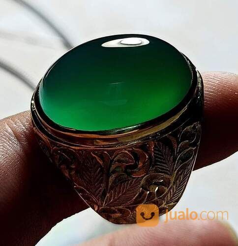 Batu Bacan Doko Giwang HQ BC055 Material Coklat Terbaik Ikatan Perak Kokoh