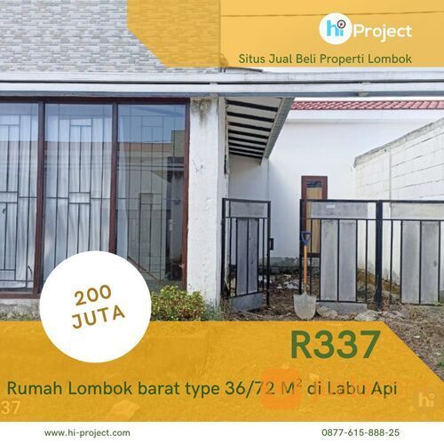 Rumah Lombok barat type 36/72 M² di BTN Royal Madinah Labu Api R337