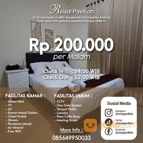 KOST HARIAN BELAKANG UMM 3