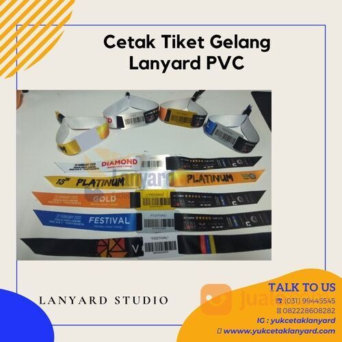 Percetakan Tiket Gelang Termurah No.1 di Surabaya Hub Lanyard Studio 082228608282
