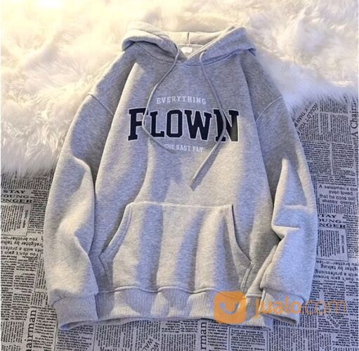 HOODIE FLOWN UNISEX CEWEK COWOK JAKET HOODIE COUPLE BAHAN FLEECE