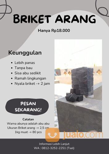 TERMURAH !! TELP : 0812-3252-2251 (WA), Pabrik Beli Briket Arang Batok Kelapa Di Tanjungpinang