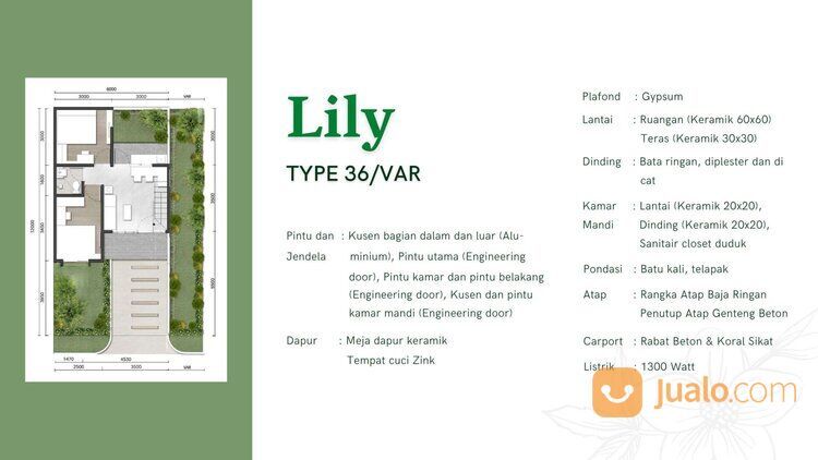 Rumah Serpong Garden 2 di Cisauk