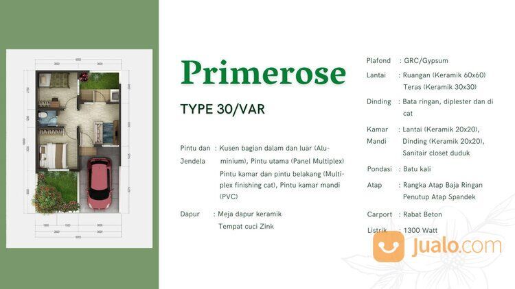 Rumah Serpong Garden 2 di Cisauk