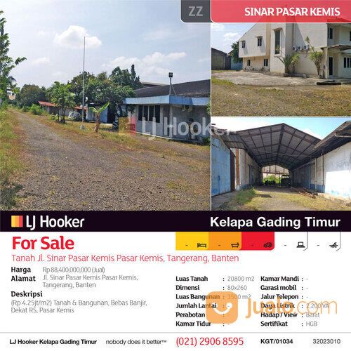 Tanah Jl. Sinar Pasar Kemis Pasar Kemis, Tangerang, Banten