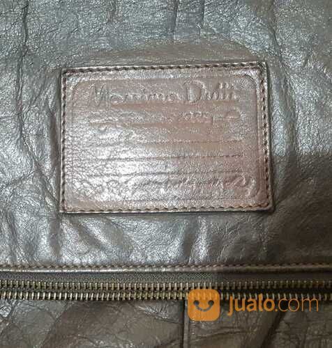 Sling Bag Massimo Dutti Original Full Leather Dark Brown