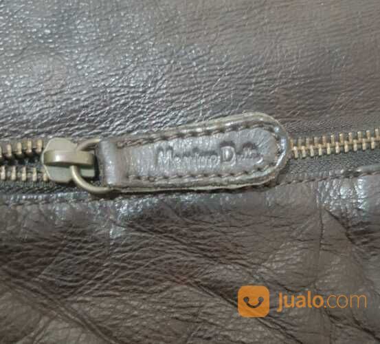 Sling Bag Massimo Dutti Original Full Leather Dark Brown