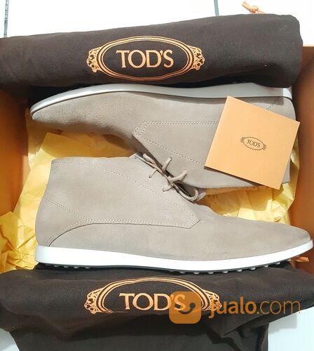 Sepatu TODS Ankle Boot Light Brown Suede original made in Italy