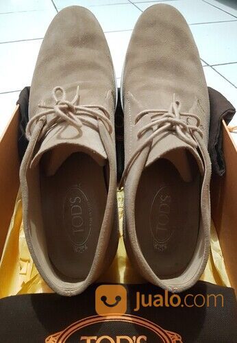 Sepatu TODS Ankle Boot Light Brown Suede original made in Italy