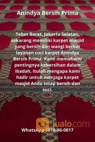 0818-86-0817 Cuci Karpet Masjid Tebet Barat Jakarta Selatan