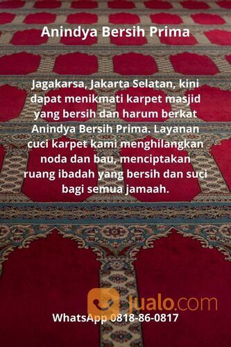 0818-86-0817 Cuci Karpet Masjid Jagakarsa Jakarta Selatan