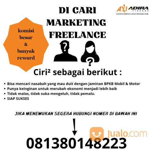 Lowongan Freelance Team Axi Adira Finance