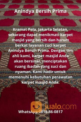0818-86-0817 Cuci Karpet Masjid Kramat Pela Jakarta Selatan