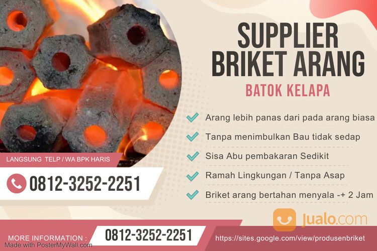 SupplierBriket Arang Batok Kelapa Per Kg Di Banyumas