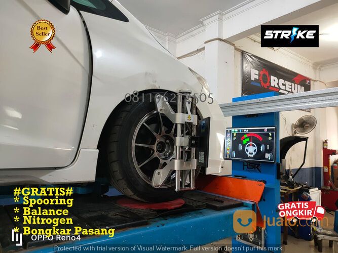 Toko Velg Strike Surabaya Melayani Spooring 3D dan Balance Mobil Honda Jazz Rs