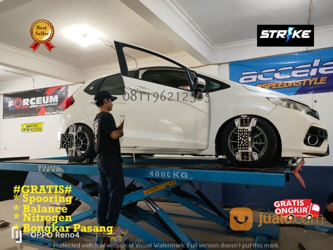 Toko Velg Strike Surabaya Melayani Spooring 3D dan Balance Mobil Honda Jazz Rs