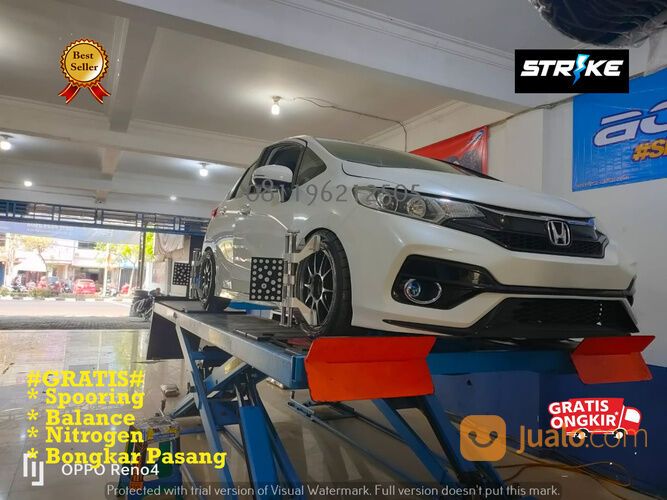 Toko Velg Strike Surabaya Melayani Spooring 3D dan Balance Mobil Honda Jazz Rs