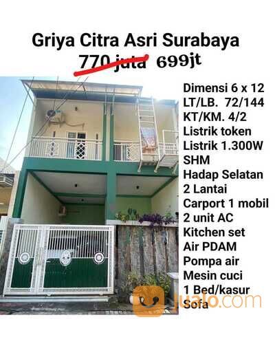 Rumah Griya Citra Asri Surabaya Barat dkt Lakarsantri Pakal Benowo Manukan