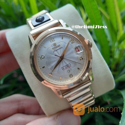 Jam tangan Titoni Airmaster Titoflex swiss made automatic 25 jewels gold plated 20 micron
