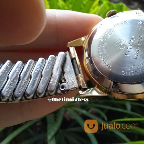 Jam tangan Titoni Airmaster Titoflex swiss made automatic 25 jewels gold plated 20 micron