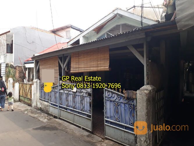 Rumah tua 2lt carpark Kemanggisan Jakbar bebas banjir 120m 4bed barat S064