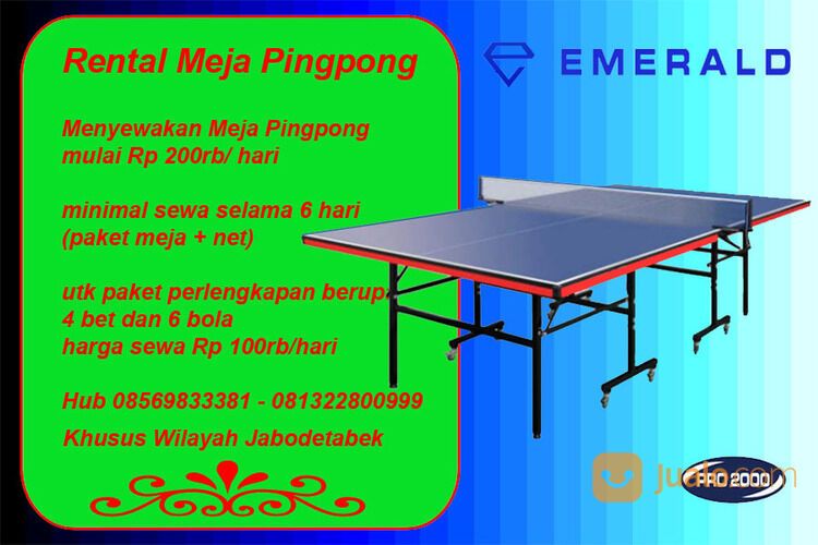 Sewa Rental Tenis Meja Pingpong Murah