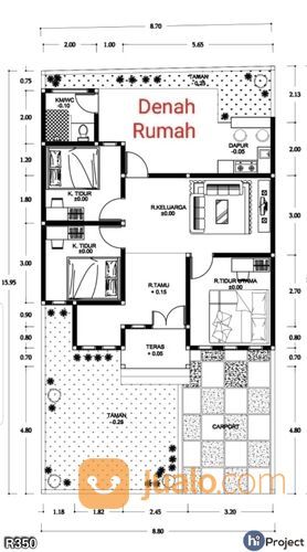 Rumah Lombok Barat type 75/140 M² di BTN Bale Agung Labu Api R350