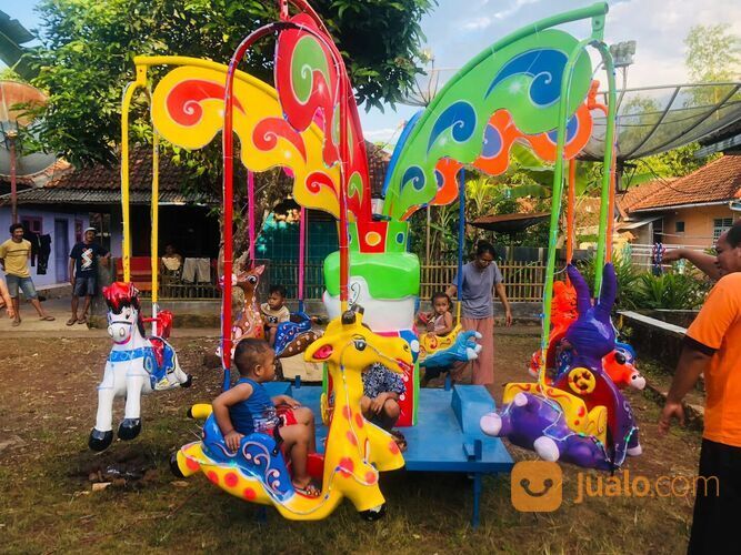 komedi putar safari badut gerobak isi 6 - odong odong