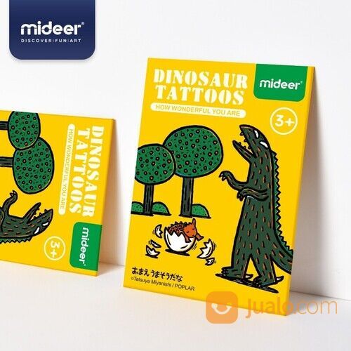 Mideer Dinosaur Temporary Tattoo Mainan Tato Dino Anak Dinosaurus 3+