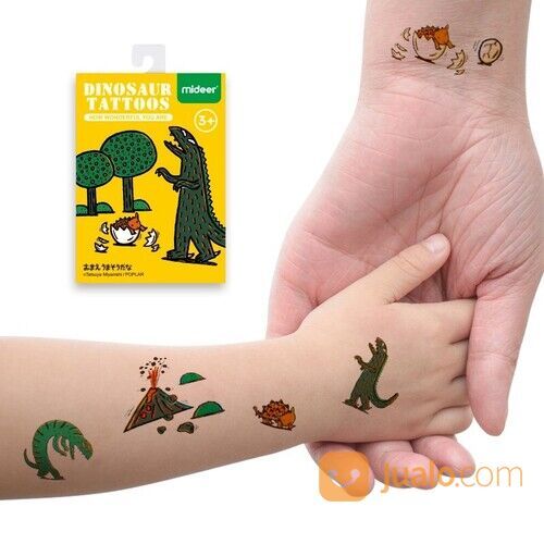 Mideer Dinosaur Temporary Tattoo Mainan Tato Dino Anak Dinosaurus 3+