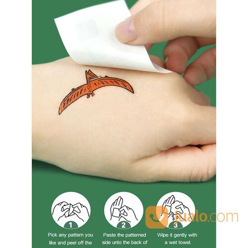 Mideer Dinosaur Temporary Tattoo Mainan Tato Dino Anak Dinosaurus 3+