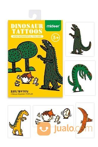 Mideer Dinosaur Temporary Tattoo Mainan Tato Dino Anak Dinosaurus 3+