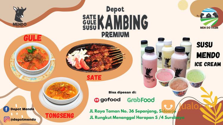 WA : 0822-3784-082 Sate Dan Gule Kambing Depot Mendo Surabaya