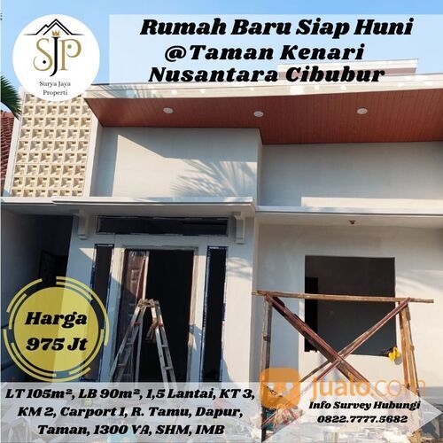 Rumah Baru Dalam Perumahan Taman Kenari Nusantara Cibubur