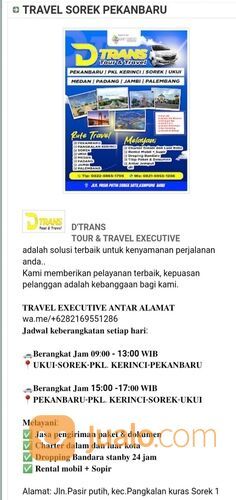 D'TRANS Travel Sorek Pekanbaru wa.me/+6282169551286