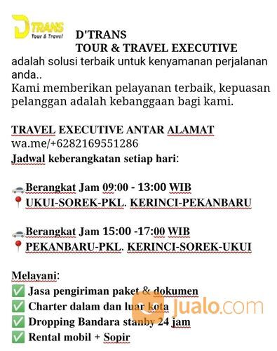 D'TRANS Travel Sorek Pekanbaru wa.me/+6282169551286
