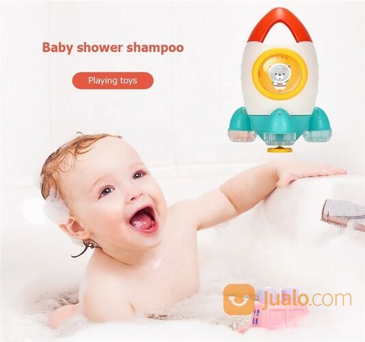 Rocket Bath Toy Water Play Children Education Toy Sensory Mainan Mandi Anak Roket Edukasi Air