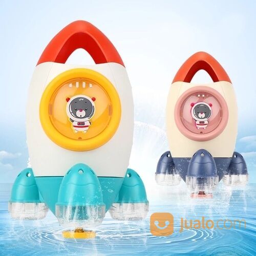 Rocket Bath Toy Water Play Children Education Toy Sensory Mainan Mandi Anak Roket Edukasi Air