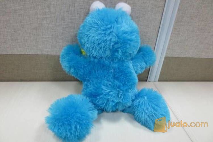 Boneka Monster Cookies Blue serial kartun TV kabel Sesame Street SNI murmer