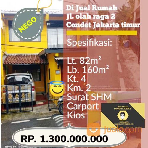 Rumah di Cililitan Jakarta Timur Dekat PGC Cililitan, Pasar Kramat Jati, Lippo Plaza Kramat Jati