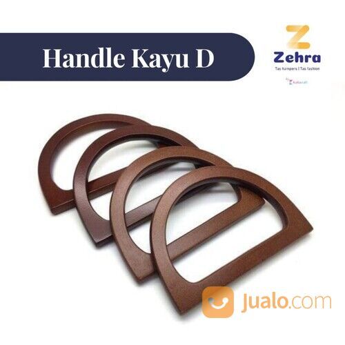 Sepasang handle tas kayu | Gagang tas kayu | Gagang tas kayu model D